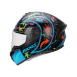 CASCO AXXIS FF112C DRAKEN S CRAZY A7 AZUL FLUOR