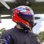978-2 Yohe Helmet Gloss Fluo Red Orange Blue