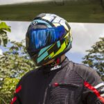 981 Yohe Helmet Gloss Blue Fluo Yellow